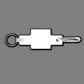 Key Clip W/ Key Ring & 1 1/2" Square Key Tag